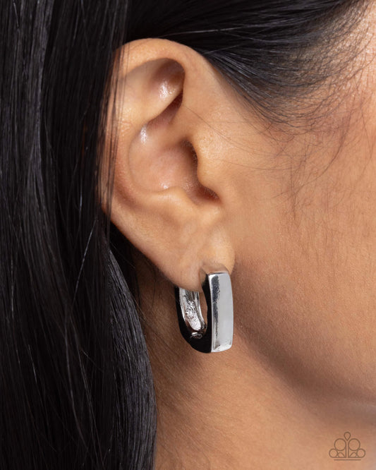 Paparazzi Fortnight Fashion - Silver Earrings