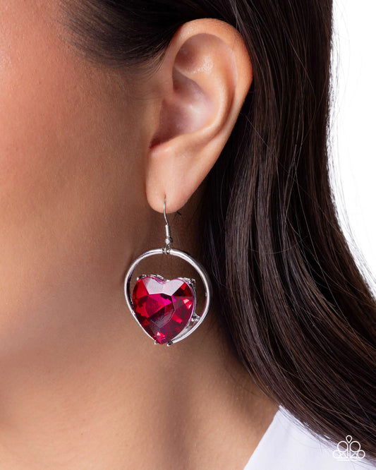 Valuable Valentines - pink - Paparazzi earrings