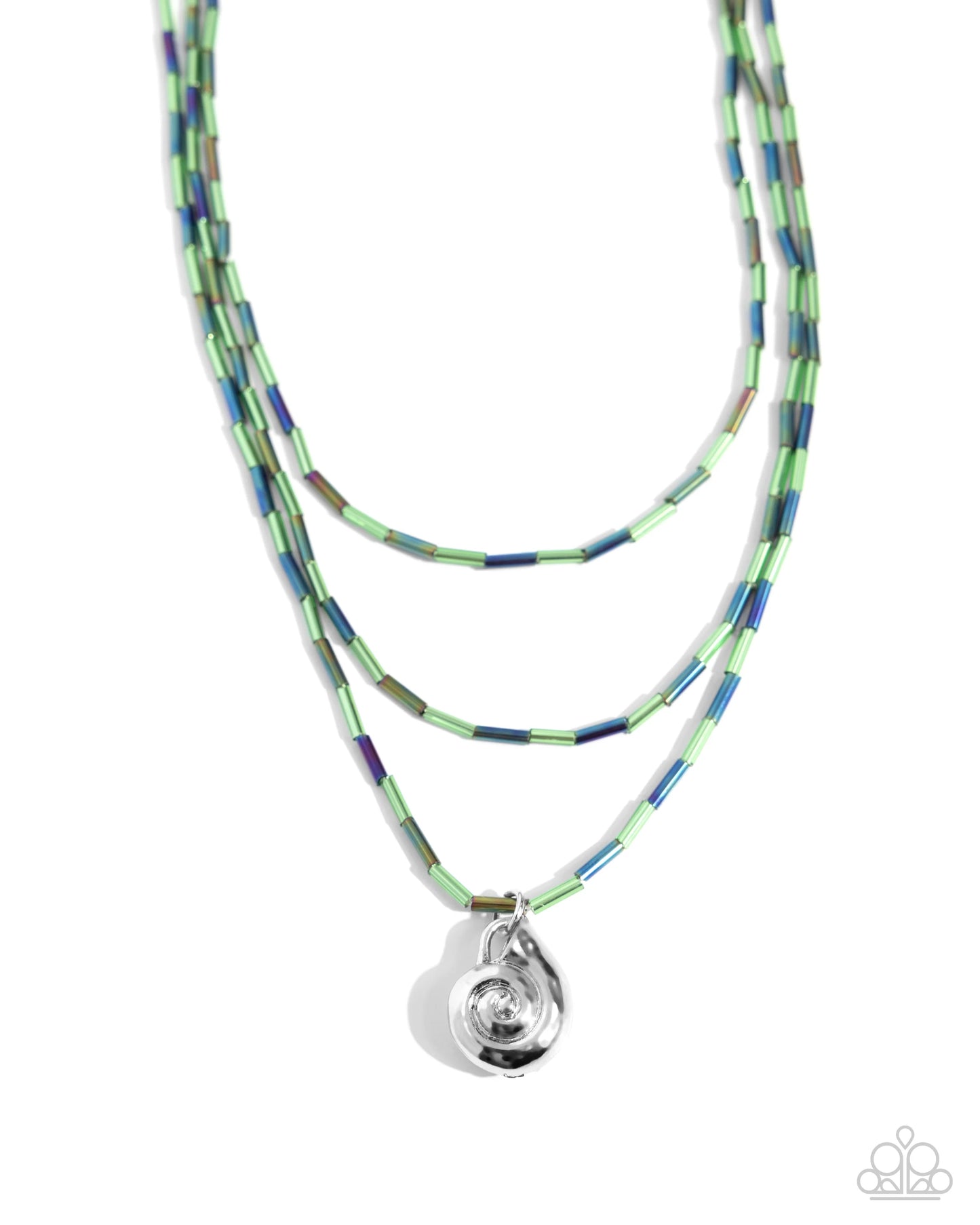 Paparazzi Spiral Safari - Green Necklace