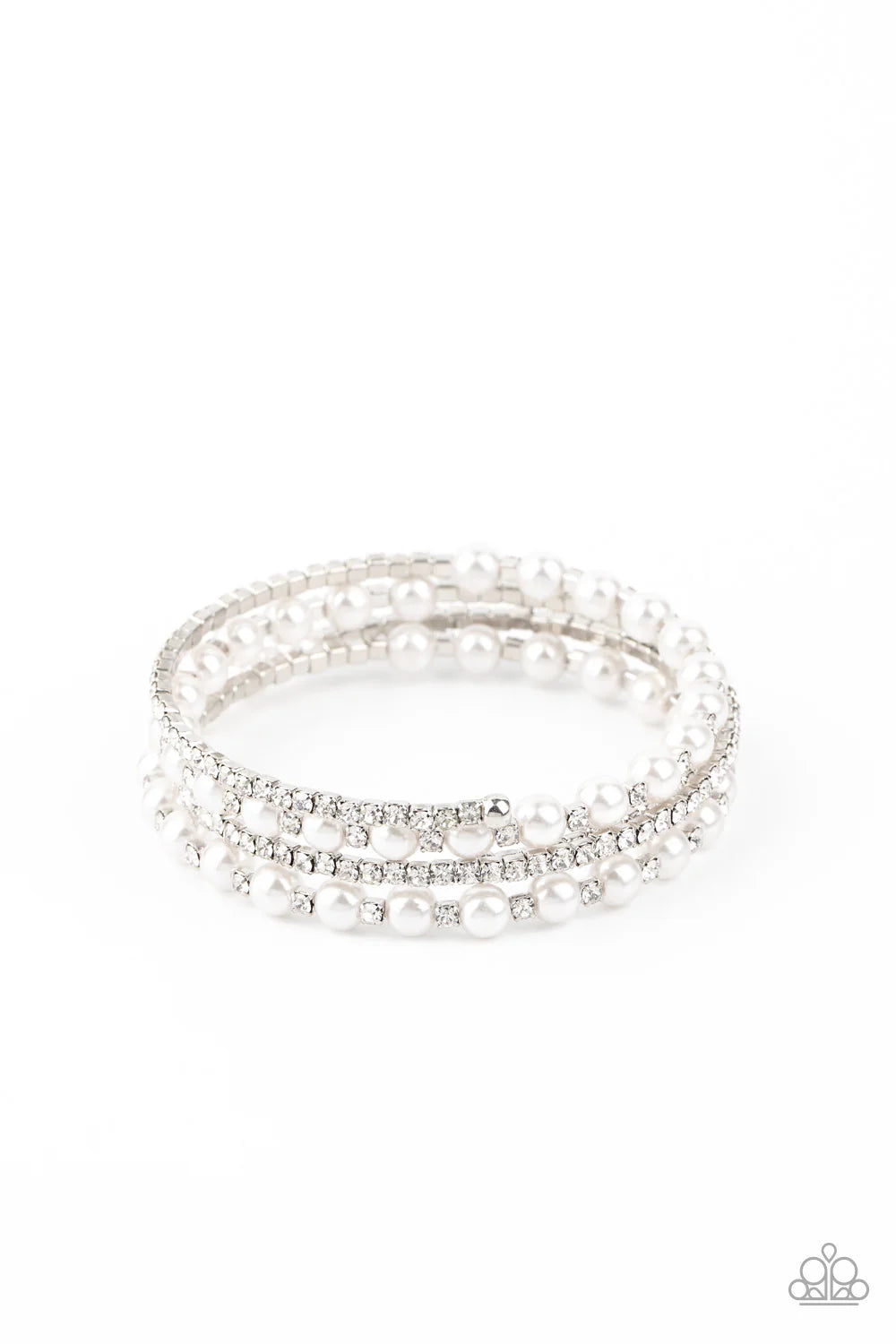 Starry Strut - white - Paparazzi bracelet