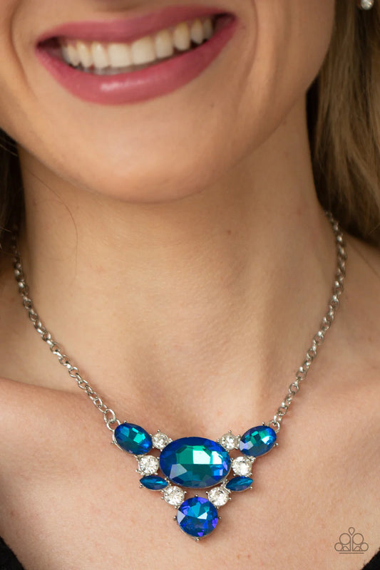 Paparazzi Cosmic Coronation - Blue Necklace