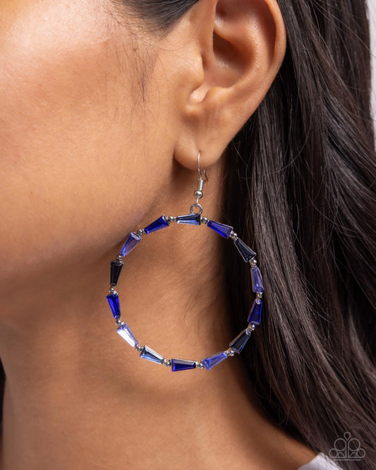 Paparazzi Bounce Around - Blue Earrings