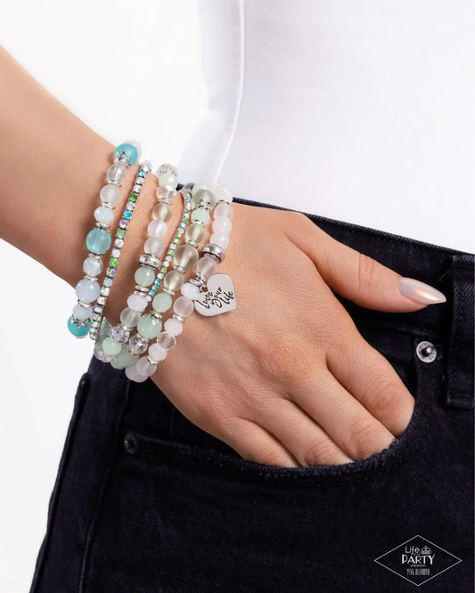 Paparazzi Optimistic Opulence Blue Bracelet Multi