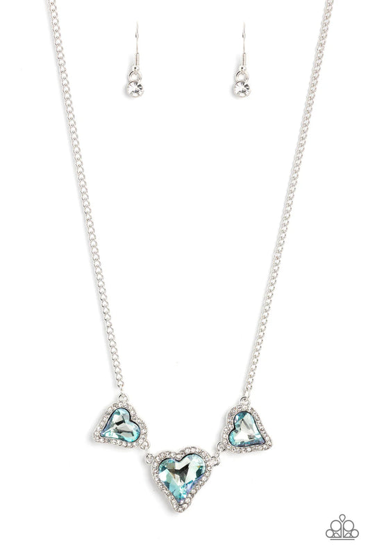 Paparazzi State of the HEART - Blue Necklace