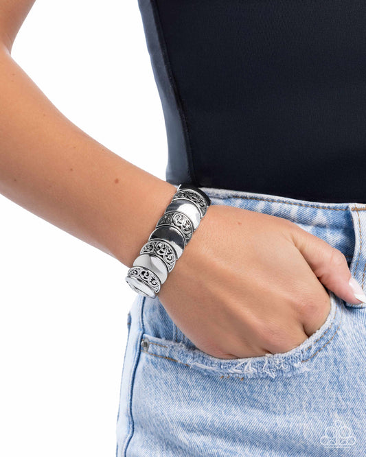 Paparazzi Filigree Flair - Silver Bracelet
