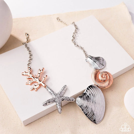Paparazzi Along the Reef - Silver Necklace
