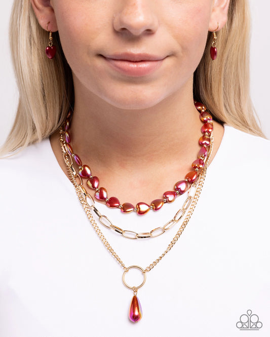 Paparazzi Admirable Affection - Red Necklace