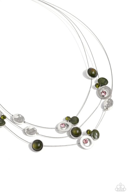 Paparazzi Necklace ~ Affectionate Array - Green
