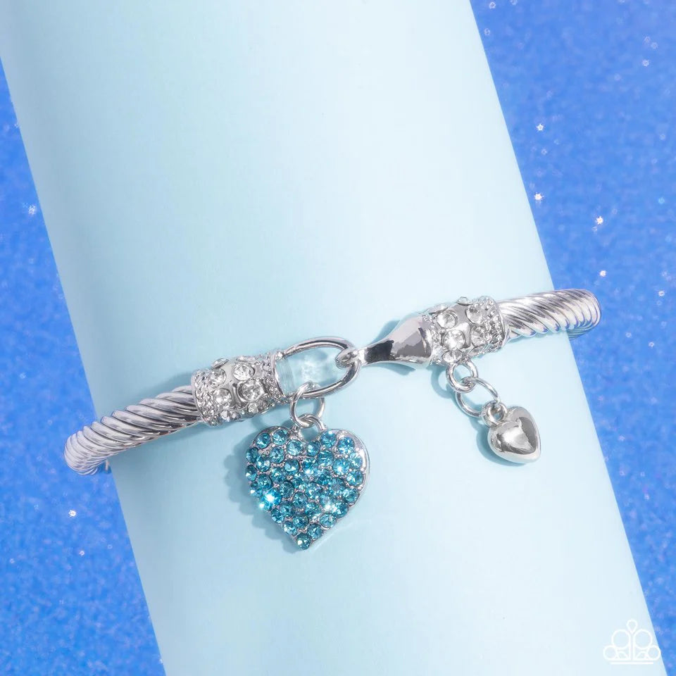 Paparazzi Bracelet ~ Heart Hour - Blue