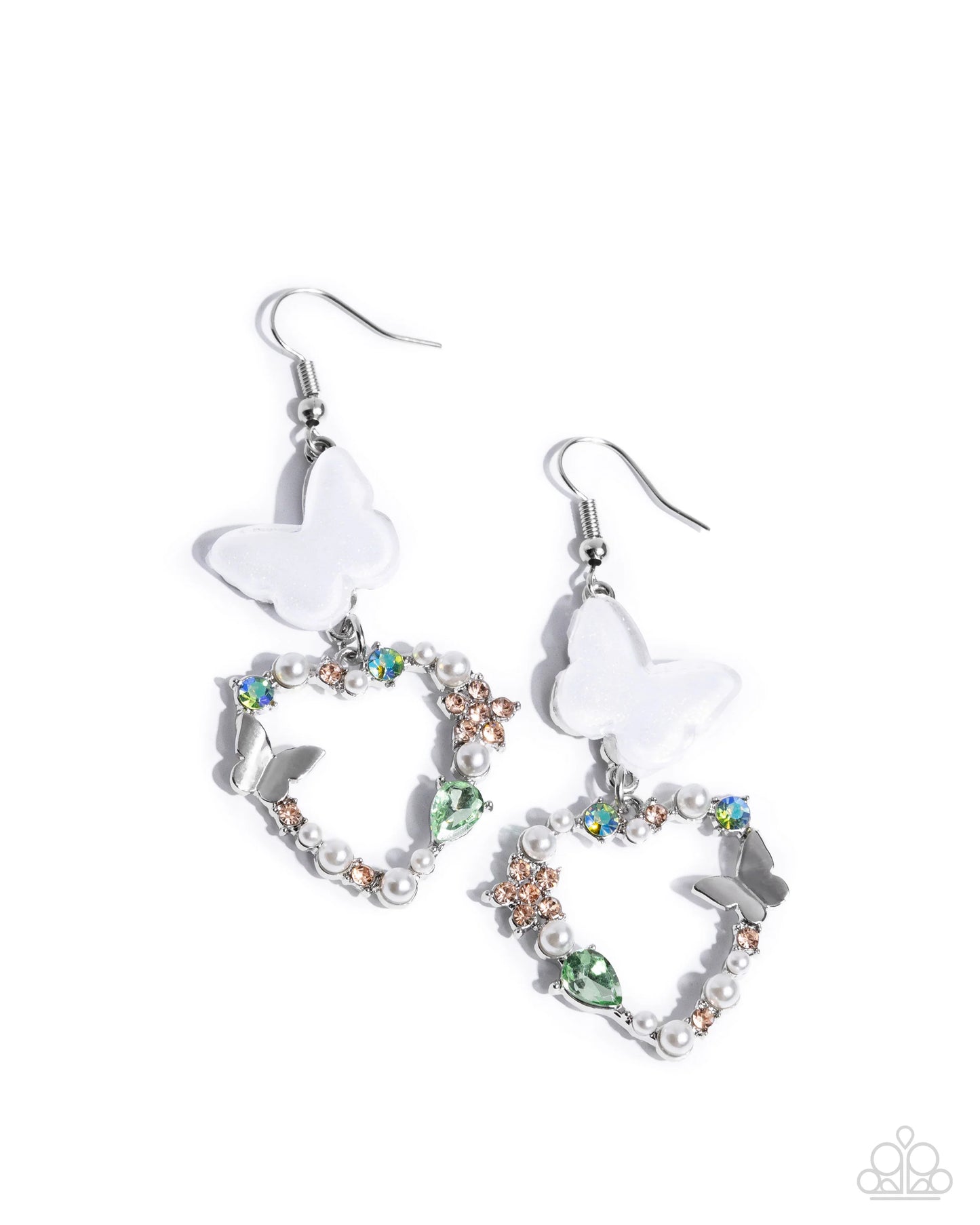 Paparazzi Flirty Flight - Green Earrings