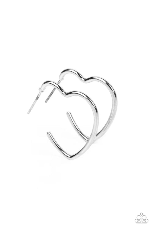 Paparazzi Burnished Beau - Silver Earrings