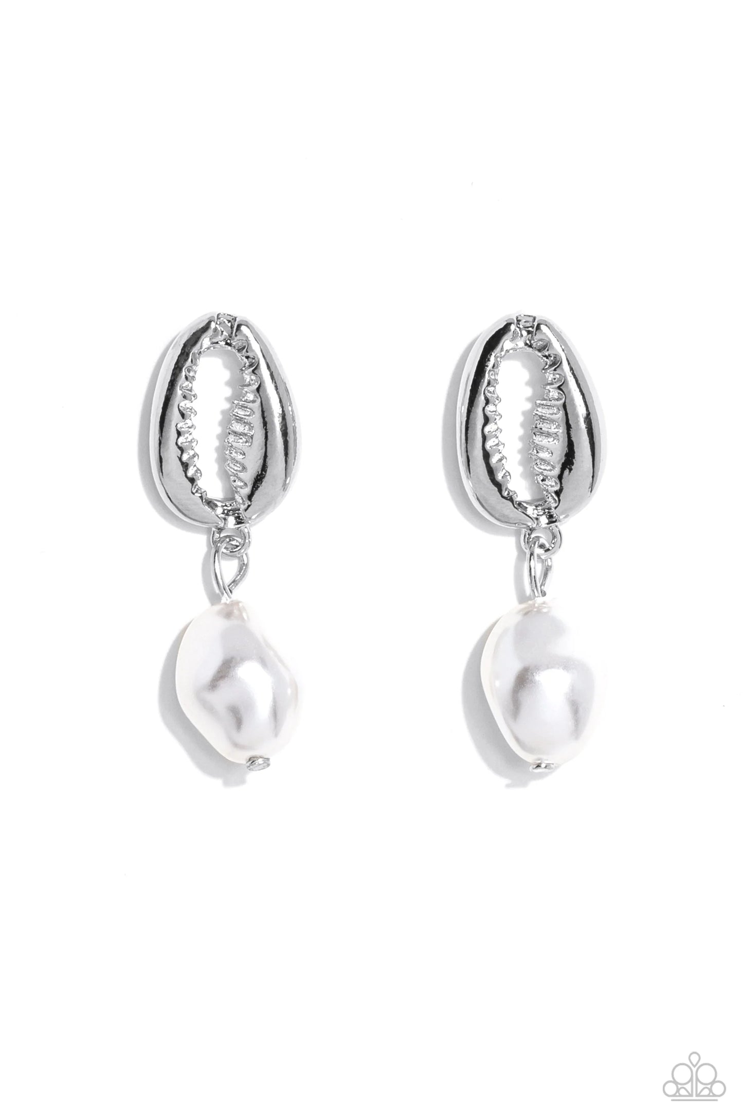 Paparazzi Im HAVANA Party - White Post Earrings
