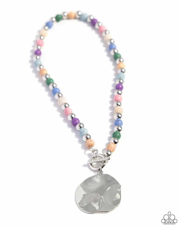 Paparazzi Necklace ~ Textured Trinket - Multi