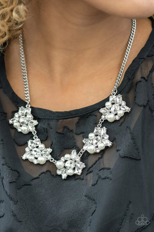 Paparazzi Necklace EMP Exclusive ~ HEIRESS of Them All - White