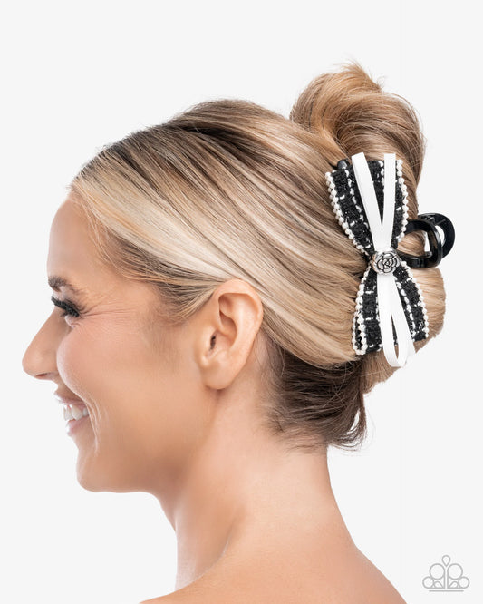 Paparazzi Private School - Black Hair Clip