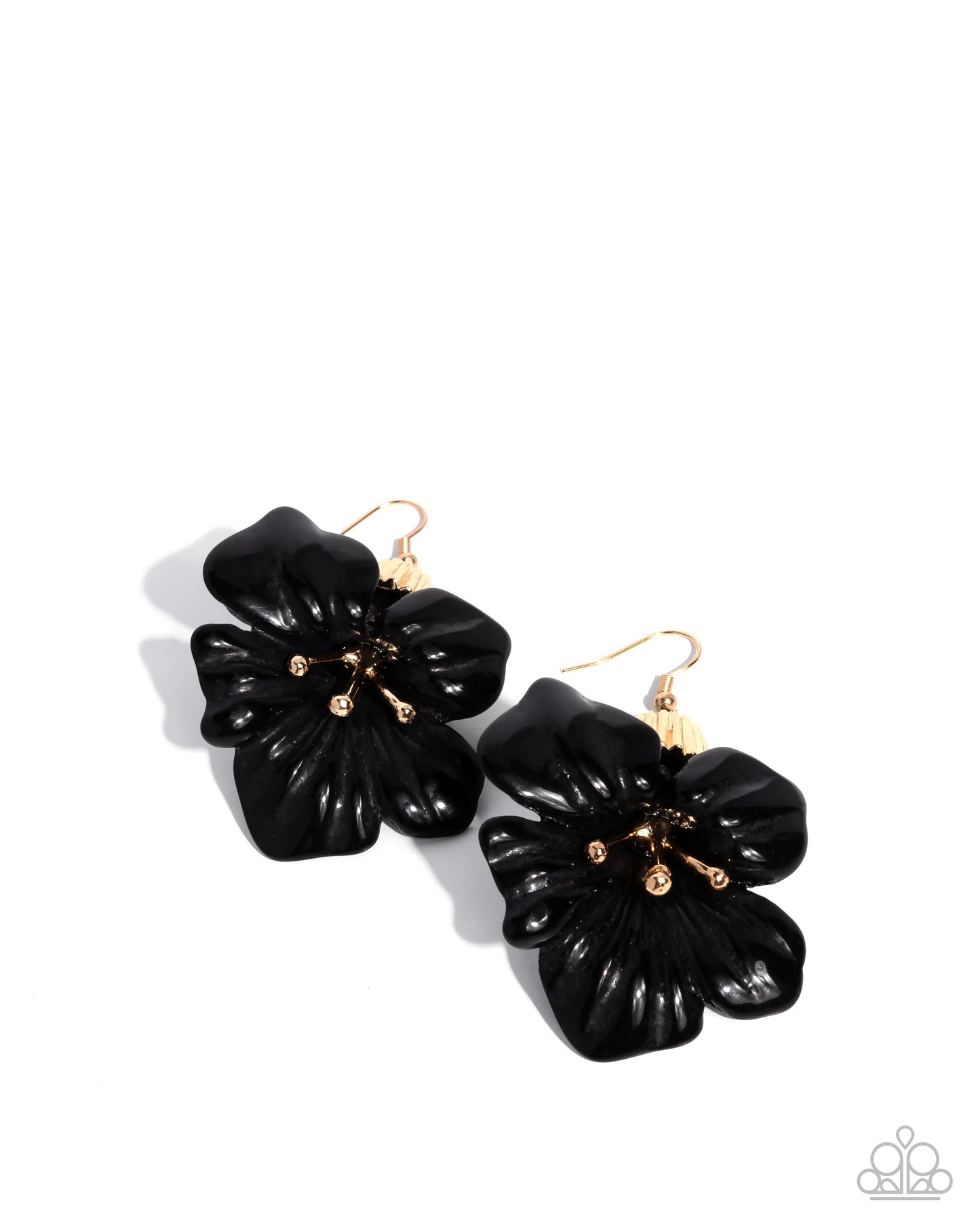 Paparazzi Blossoming Boardroom - Black Earrings