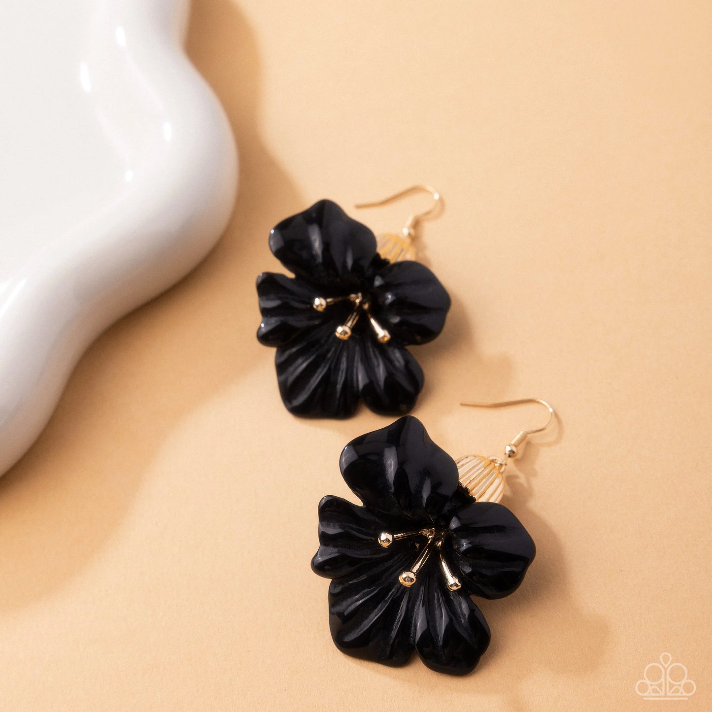 Paparazzi Blossoming Boardroom - Black Earrings
