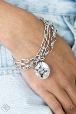 Paparazzi Necklace ~ Under the Northern Lights - White/Paparazzi True North Twinkle - White Bracelet