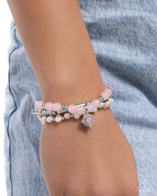 Paparazzi Testing the Waters - Pink Bracelet