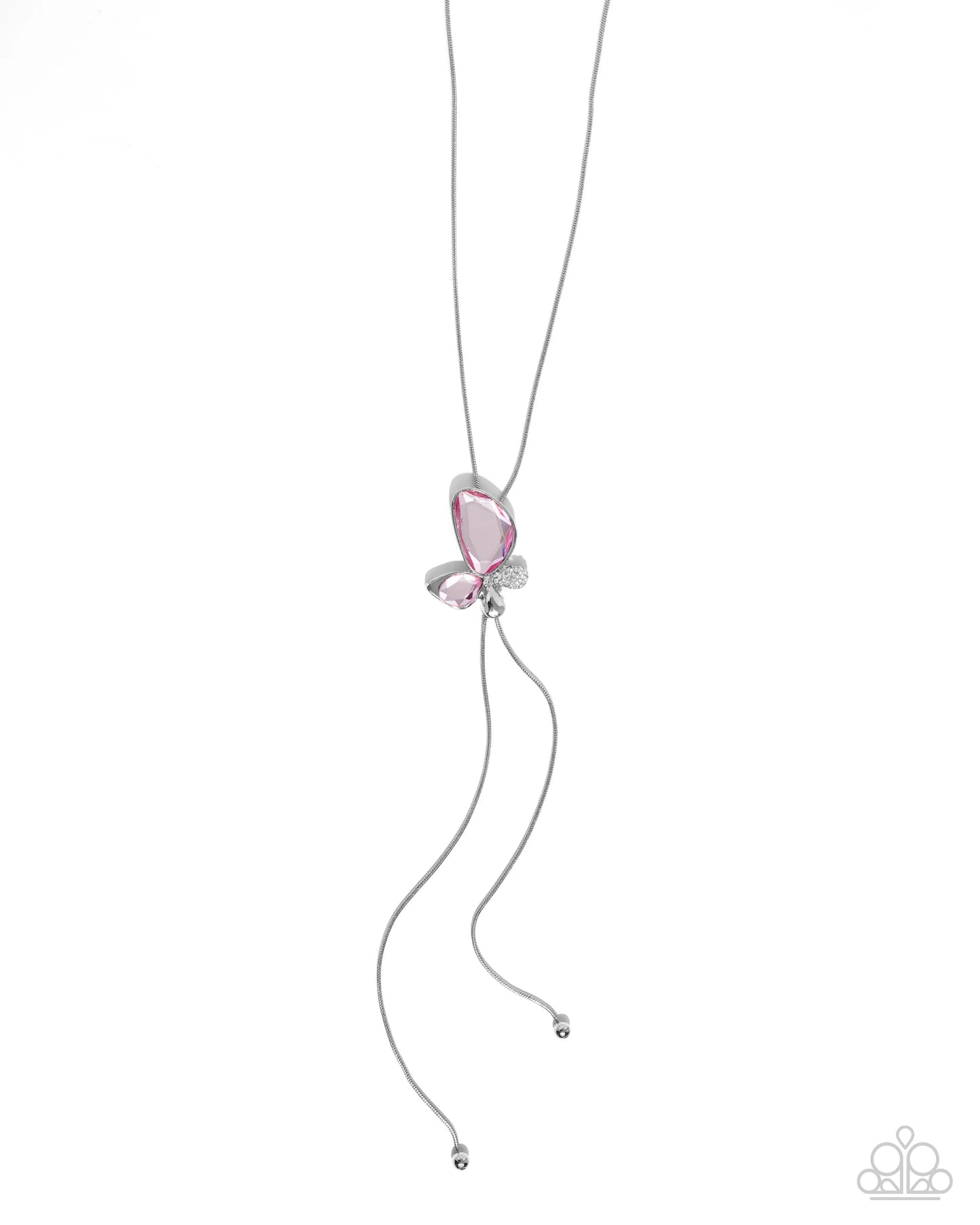 Paparazzi Focused Flutter - Pink Necklace
