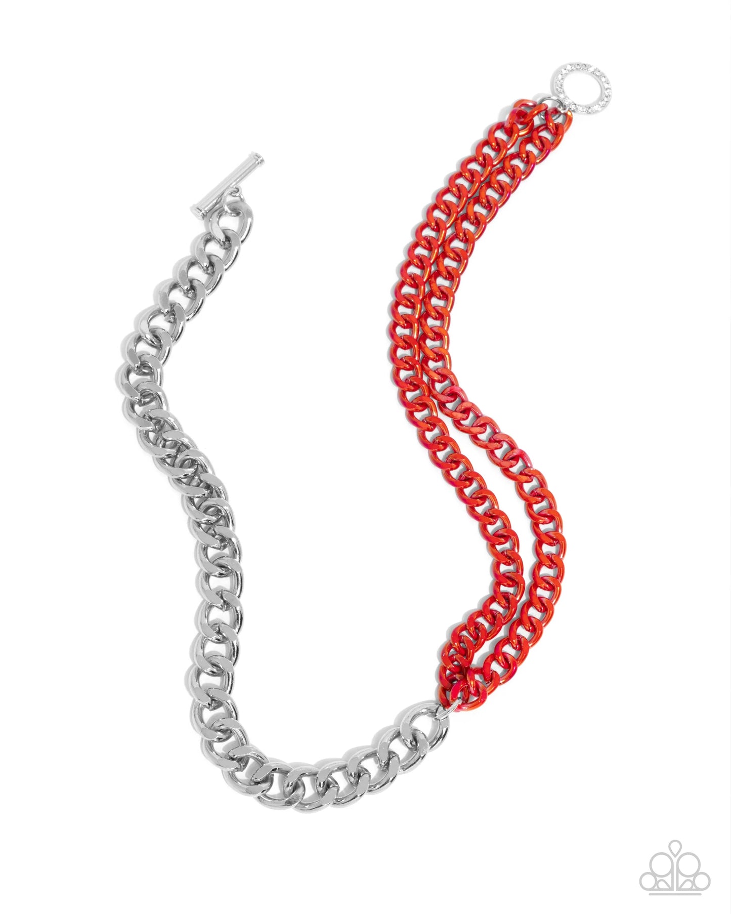 Necklace: "Iridescent Icon - Red" Bracelet: "Tourist Twists - Red"