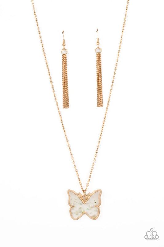 Paparazzi Gives Me Butterflies - Gold Necklace