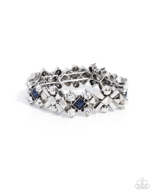 Paparazzi Square Service Blue Bracelet