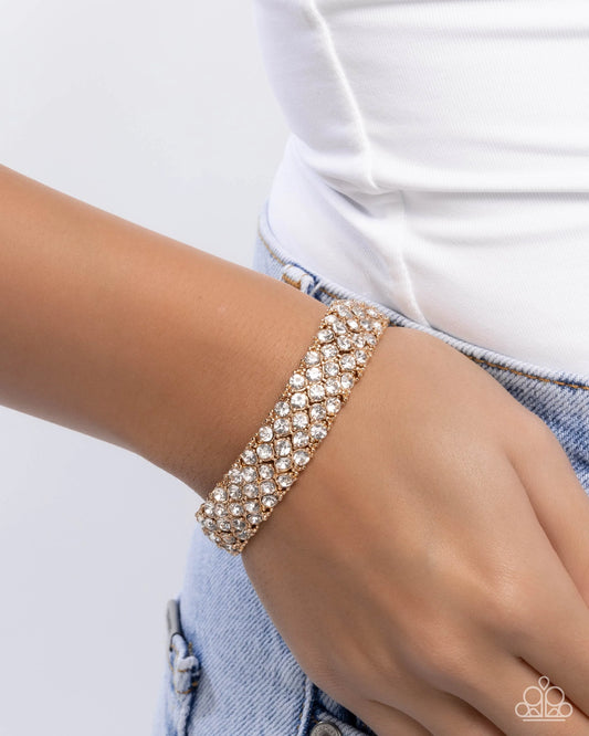 Paparazzi Prismatic Perspective - Gold Bracelet