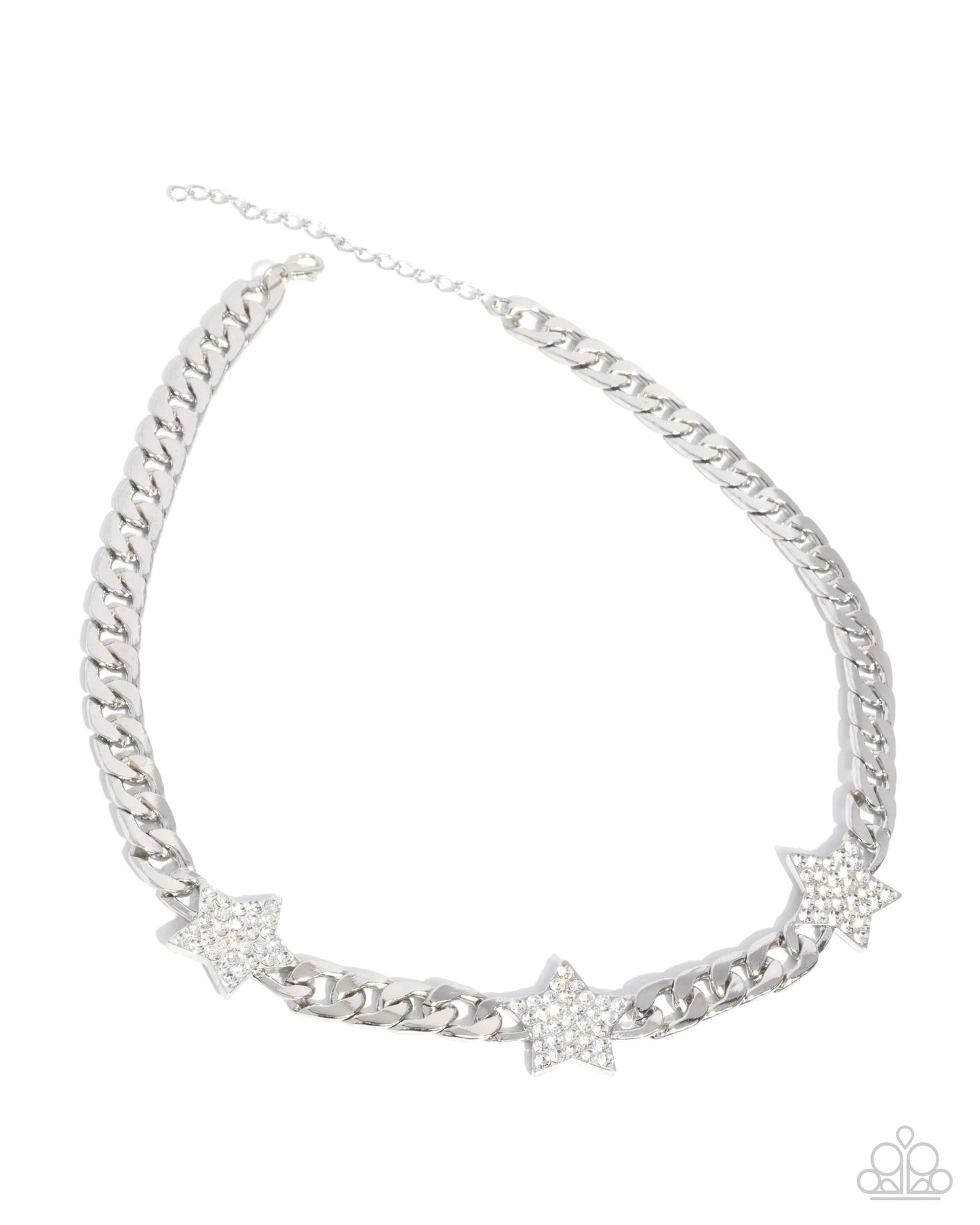 Paparazzi Uncle Sam Stars - White Necklace