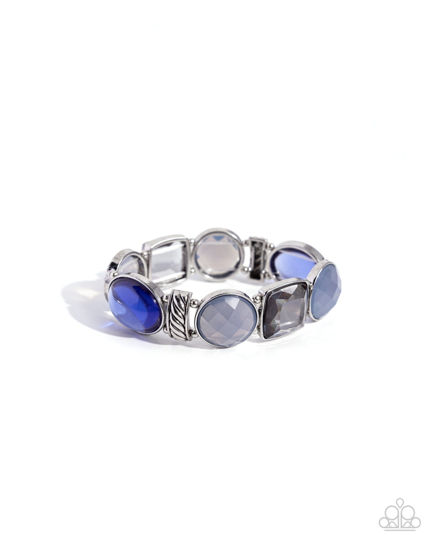 PAPARAZZI "GLASSY GENEROSITY" BLUE BRACELET