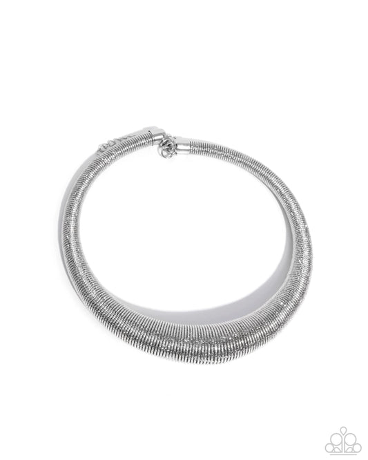 Paparazzi Subtle Selfie - Silver Necklace
