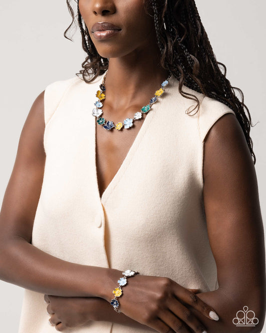 Necklace: "French Florals - Blue" Bracelet: "Candid Color - Blue