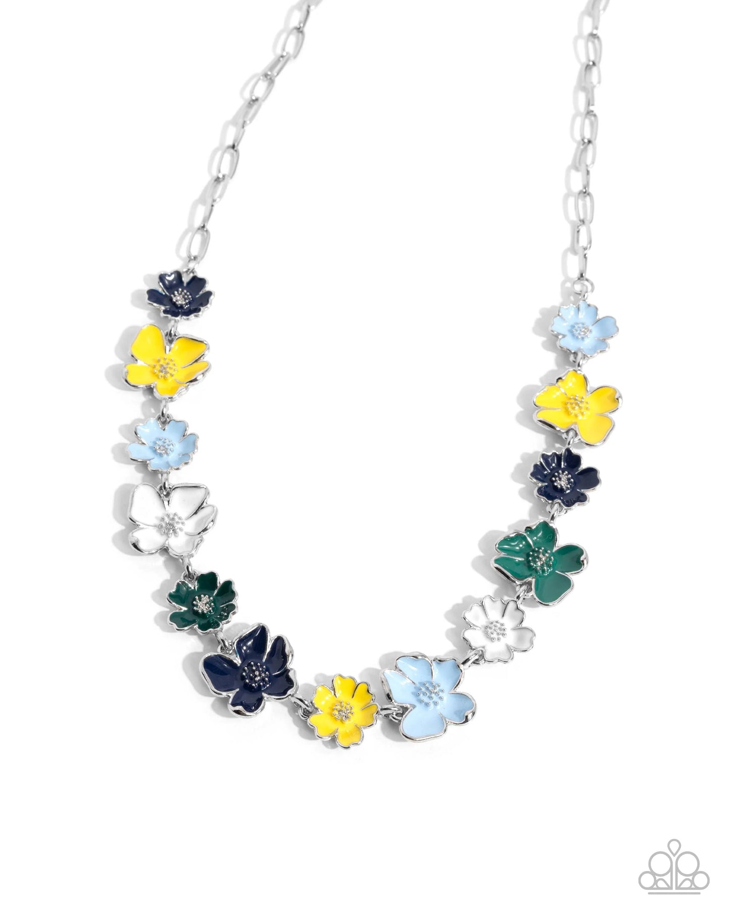 Necklace: "French Florals - Blue" Bracelet: "Candid Color - Blue