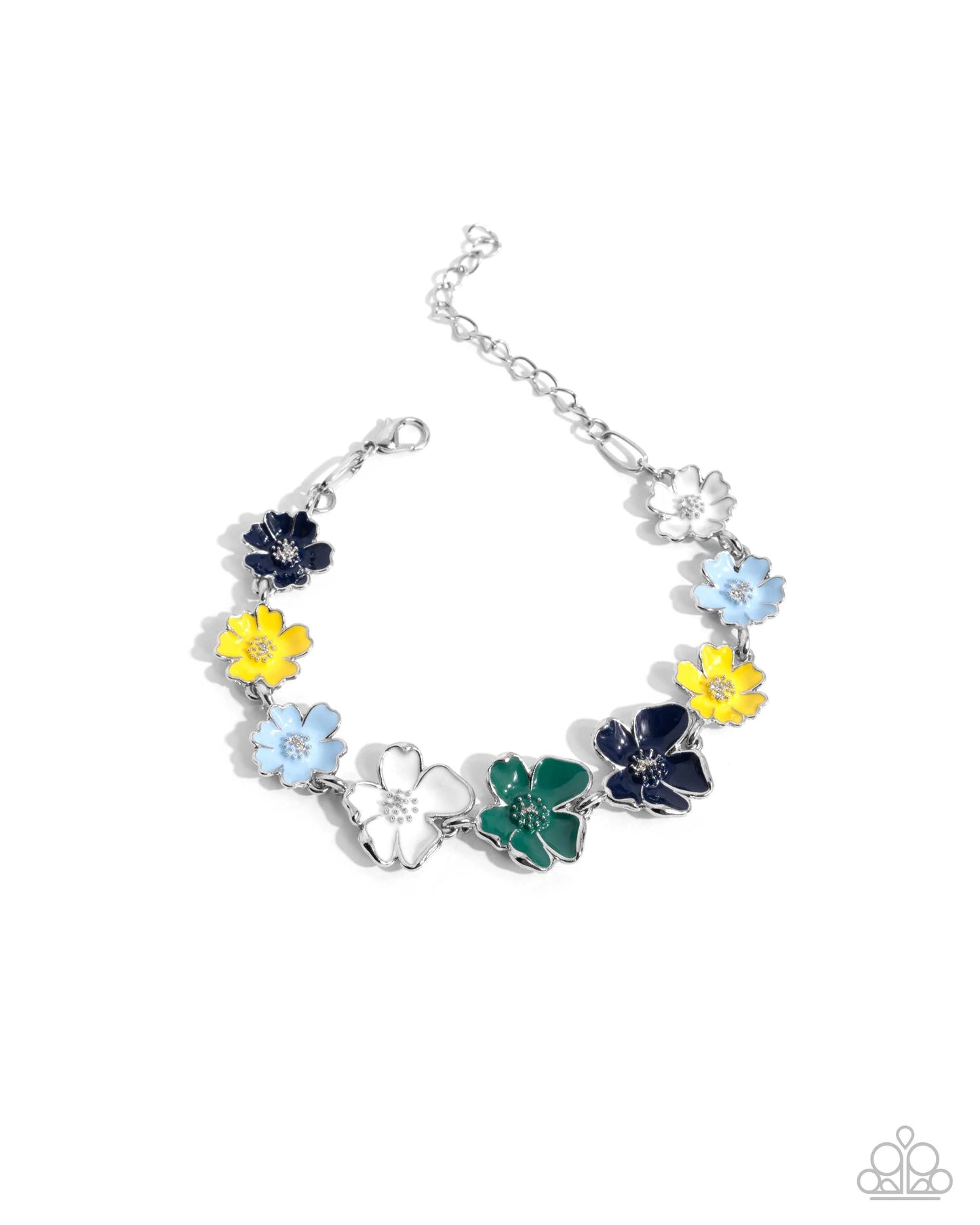 Necklace: "French Florals - Blue" Bracelet: "Candid Color - Blue