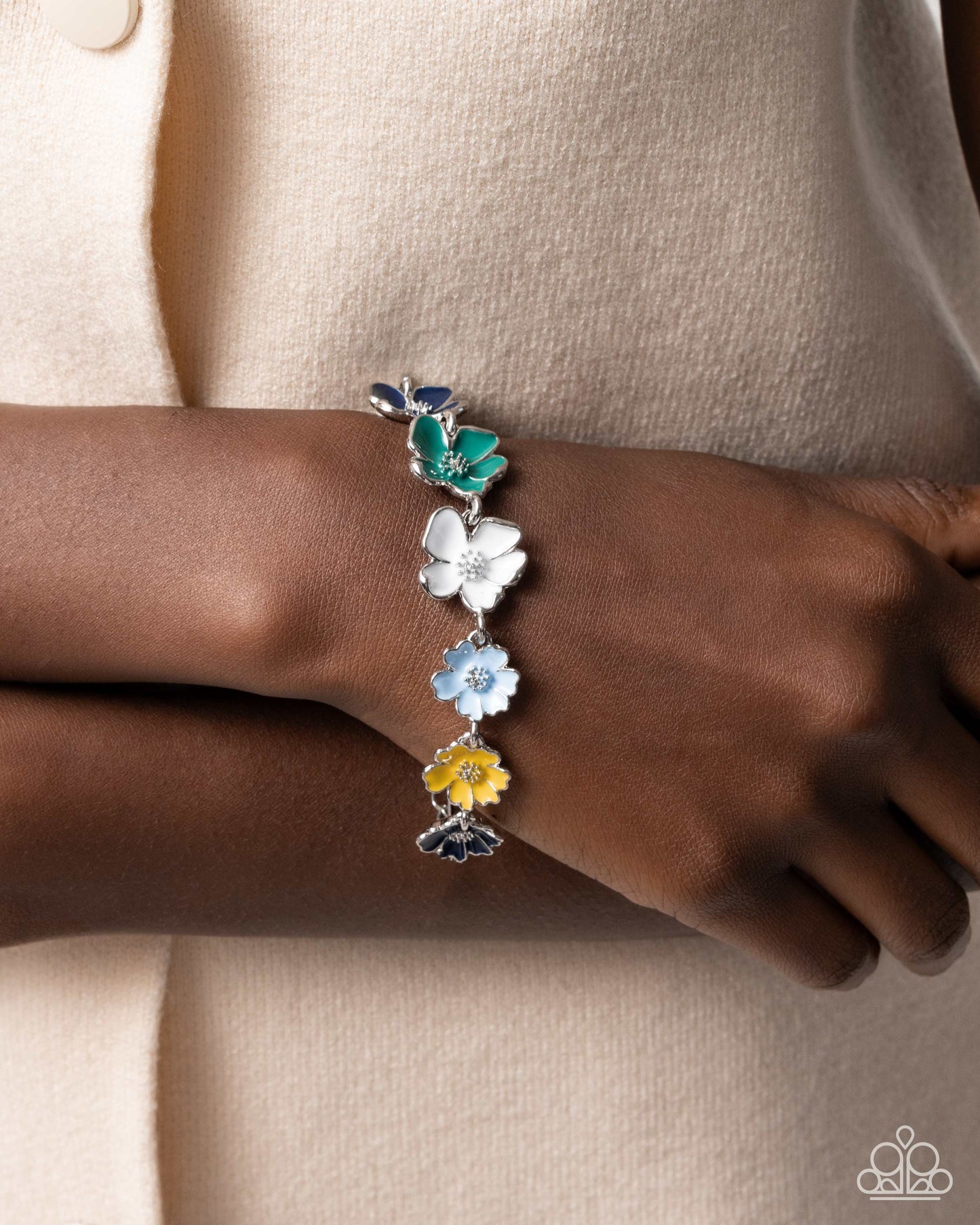 Necklace: "French Florals - Blue" Bracelet: "Candid Color - Blue