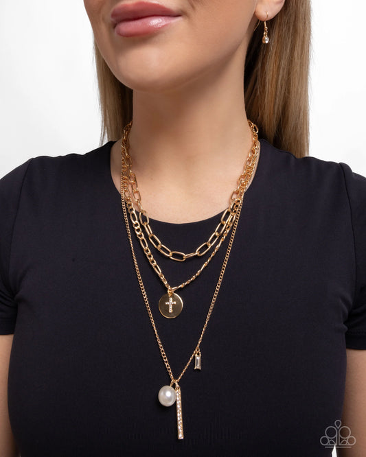 Luminous Layers - gold - Paparazzi necklace