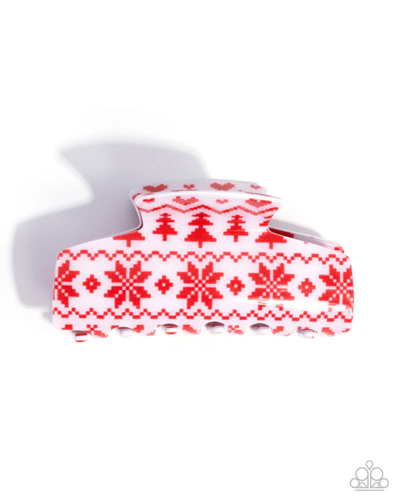 Paparazzi Sweater Style - Red Hair Clip