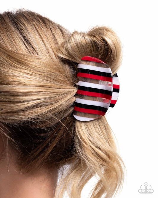 Paparazzi Linear Legato - Red Hair Clip