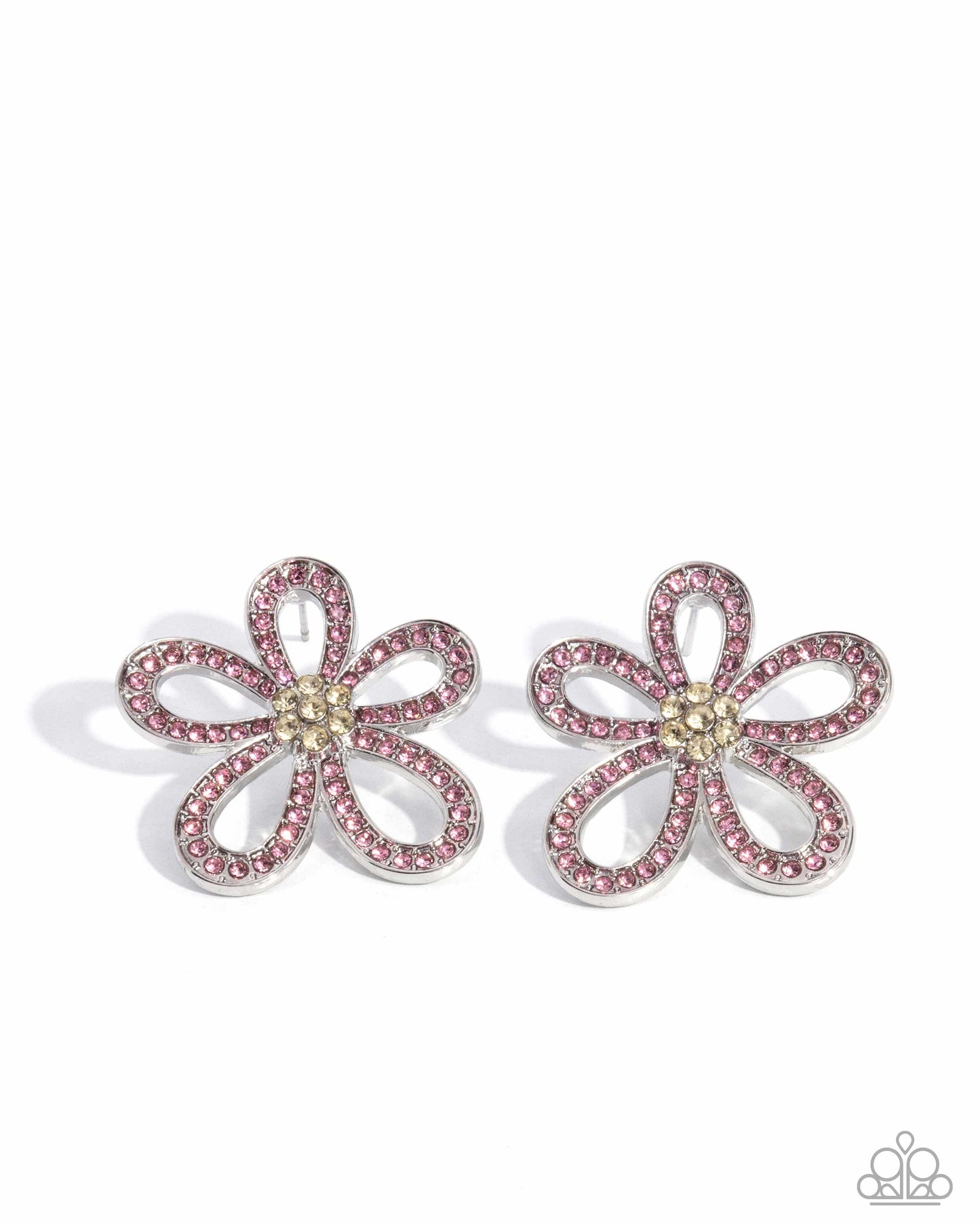 Paparazzi Blooming Belle - Pink Post Earrings
