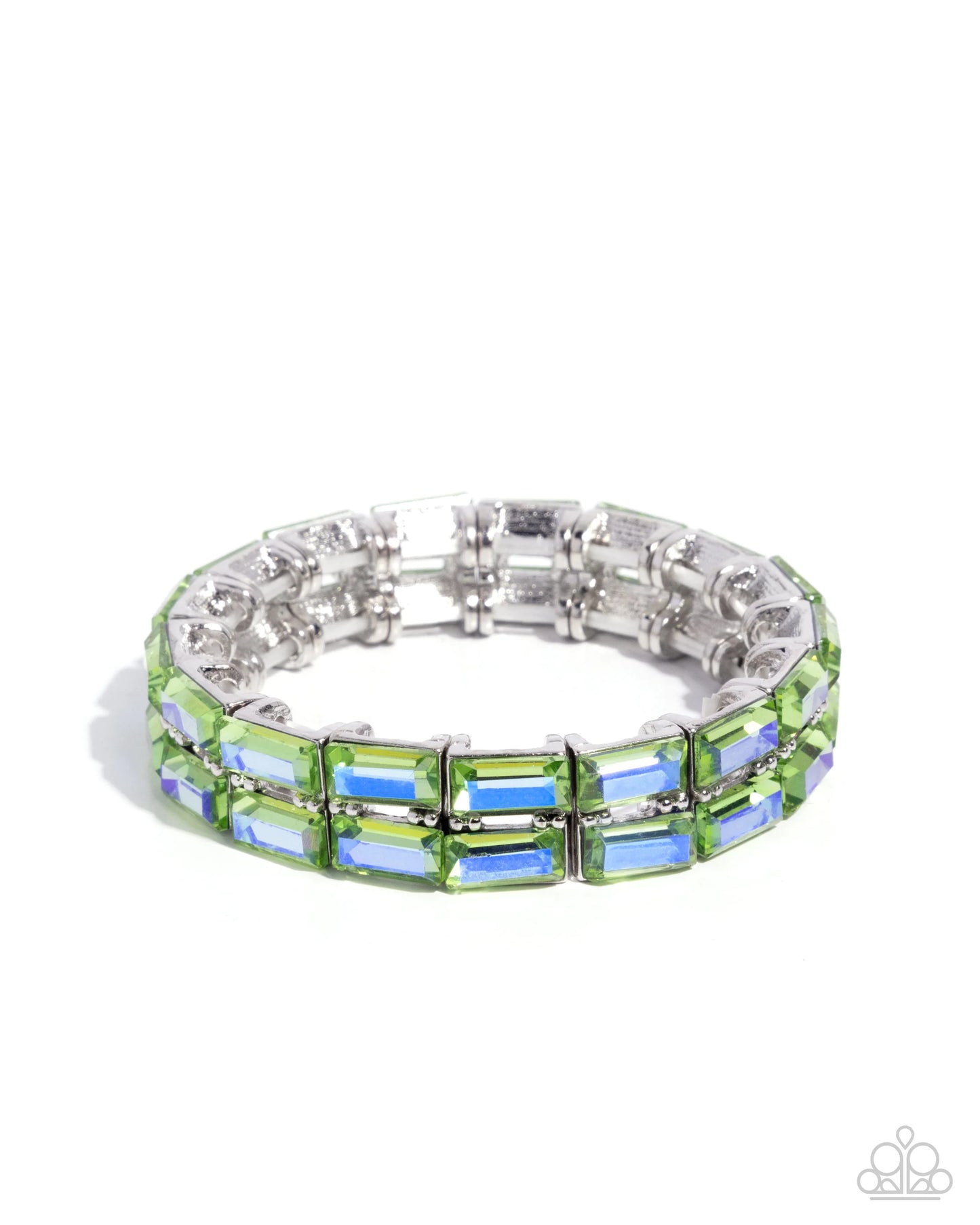 Paparazzi Symmetrical Statement - Green Bracelet