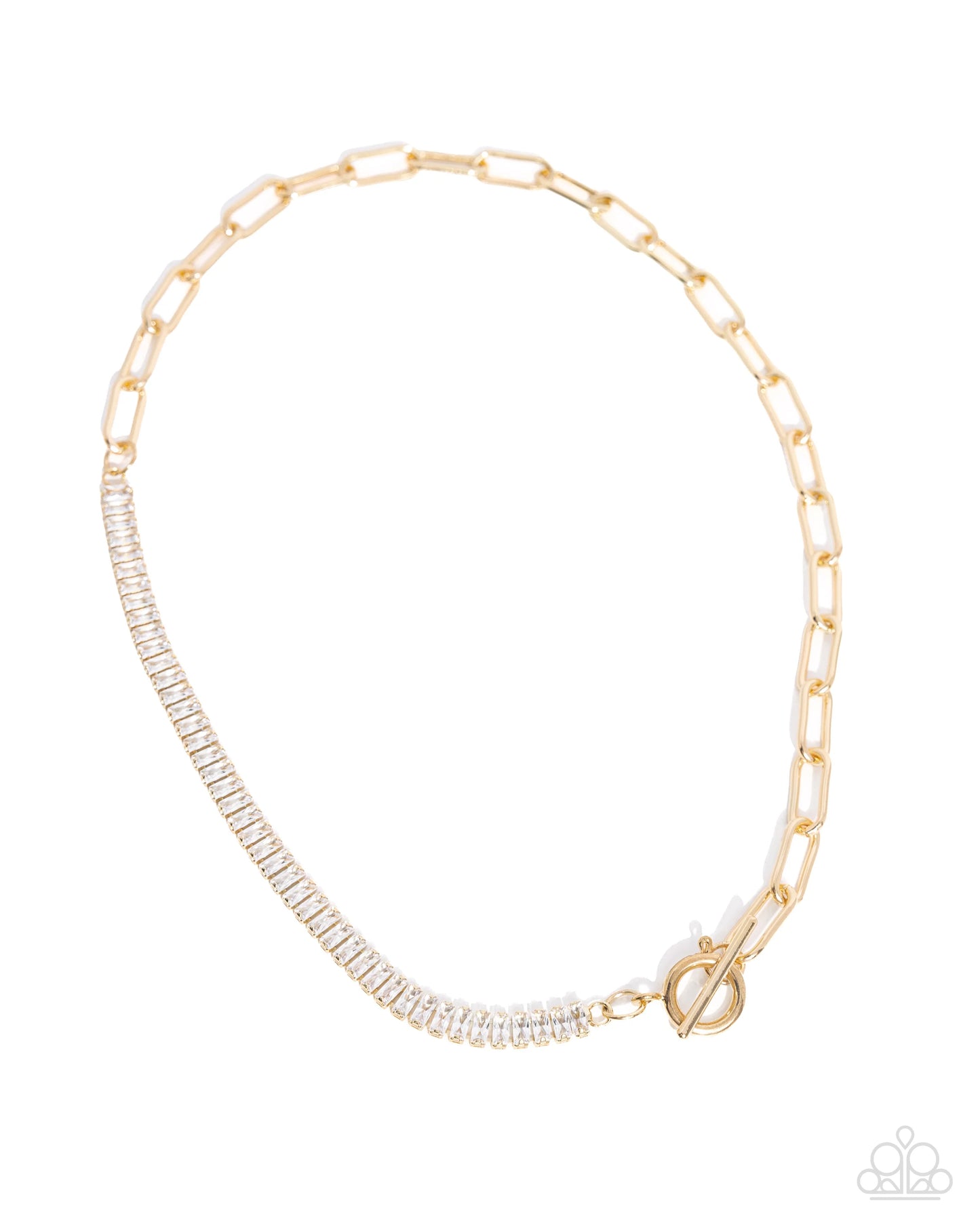 Paparazzi Mismatched Monarchy Gold Necklace