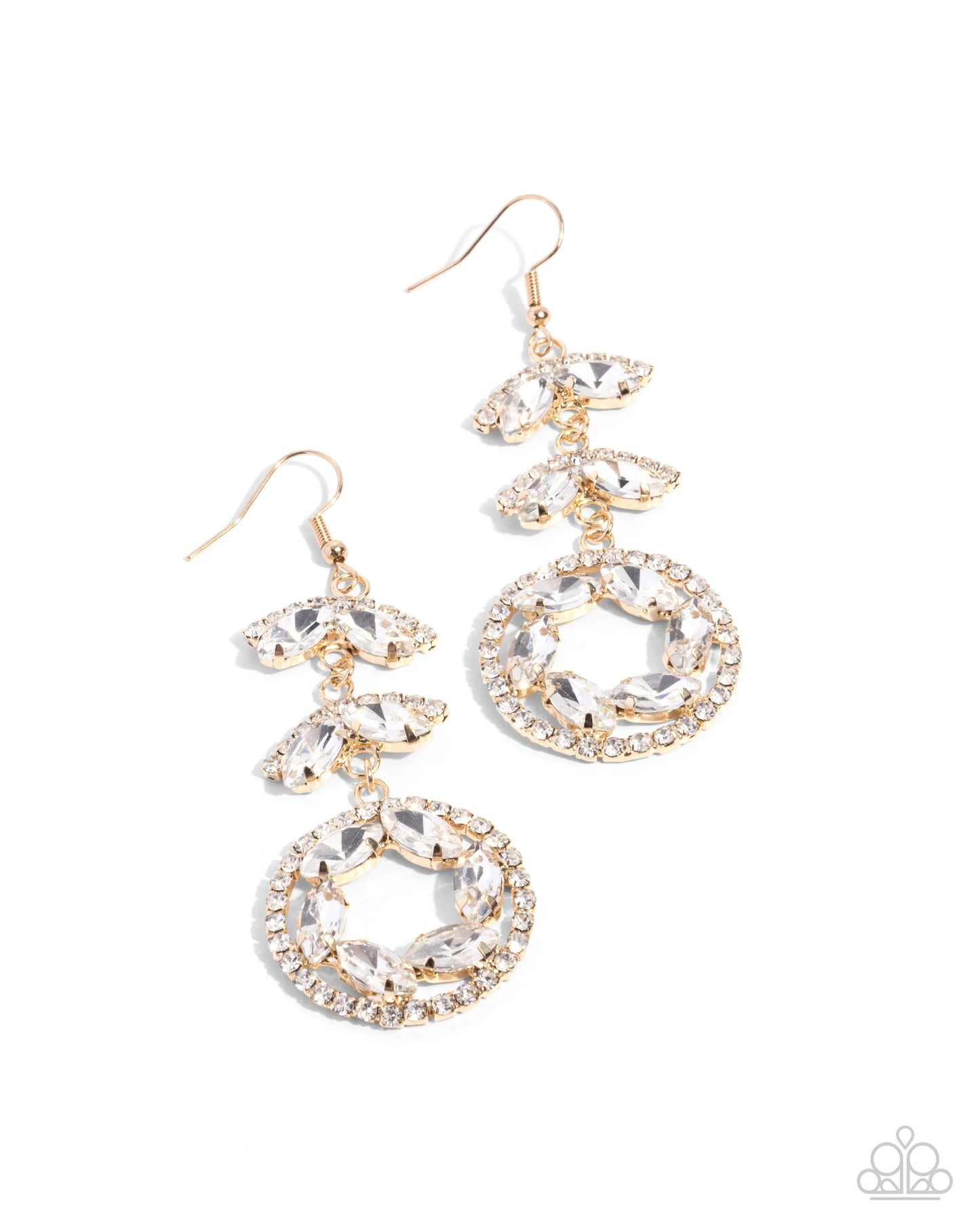 Paparazzi Polished Pattern - Gold Earrings