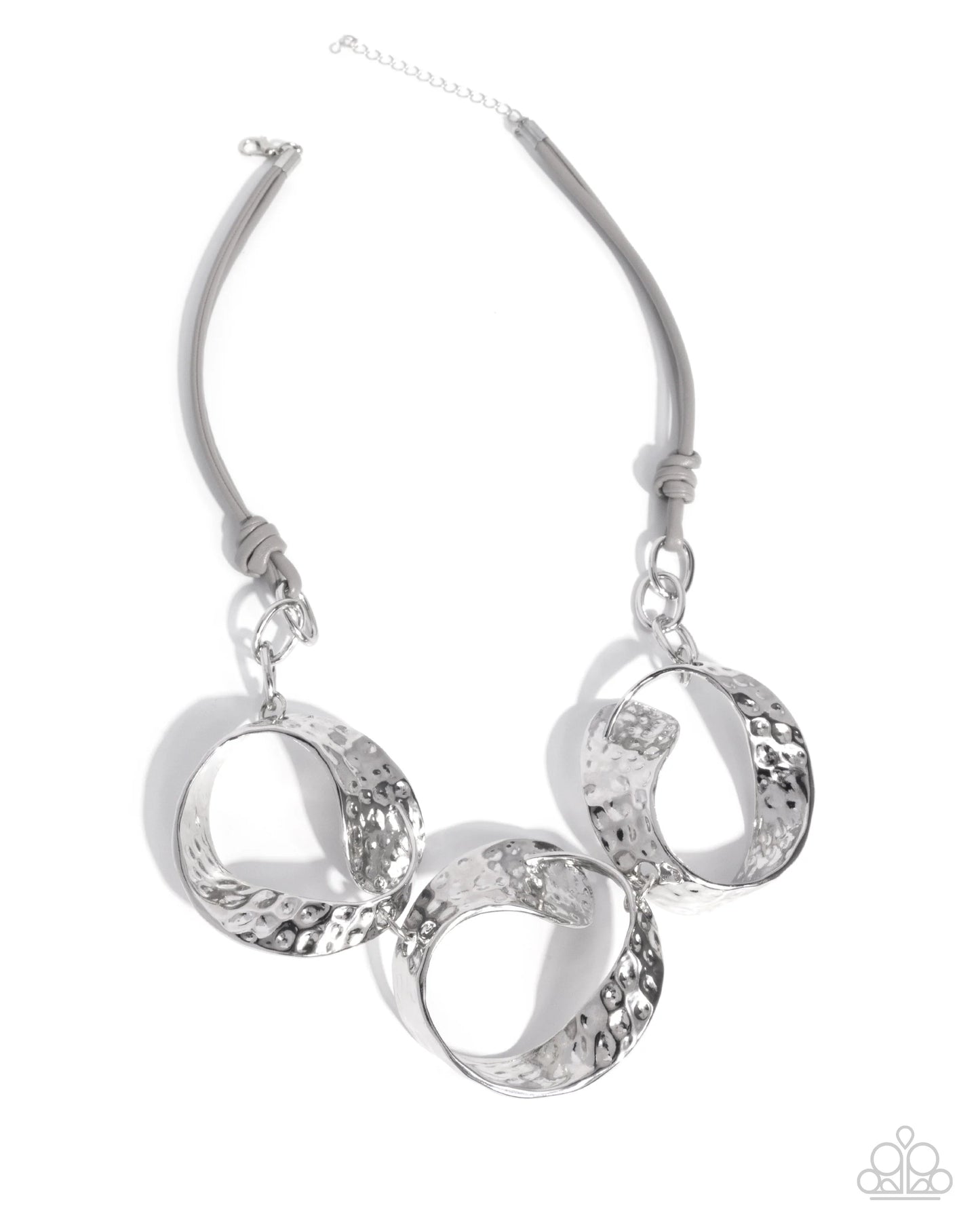 Paparazzi Curly Cabaret - Silver Necklace