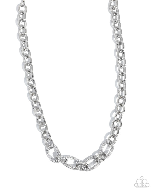 Paparazzi Boogie Bling - White Necklace