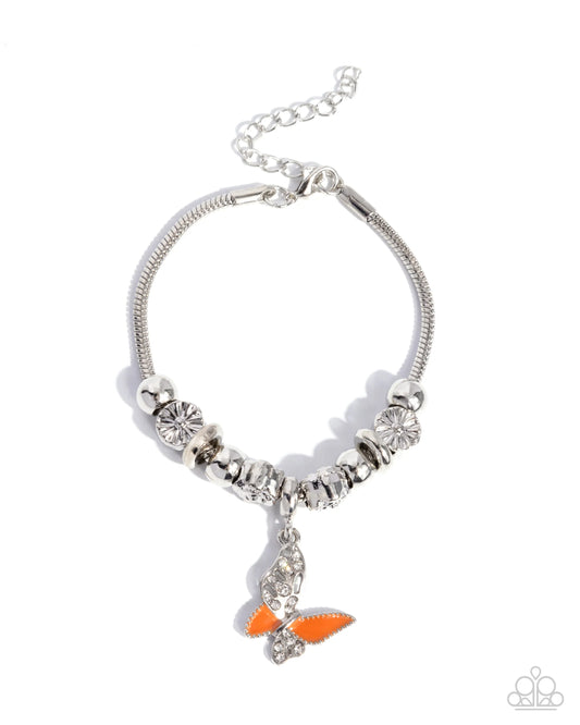 Paparazzi Luminescent Landing - Orange Bracelet