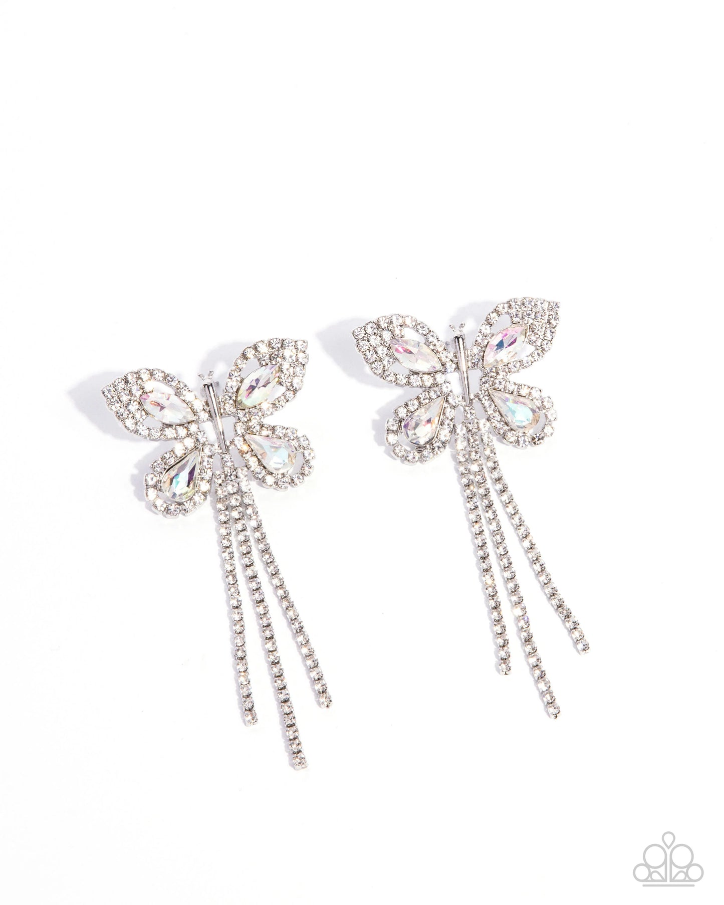 Paparazzi Next SOAR - White Post Earrings