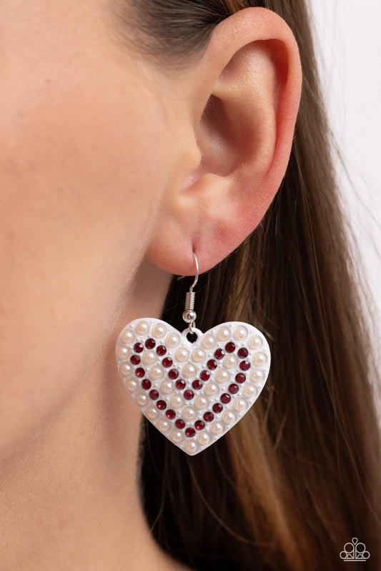 Paparazzi Romantic Reunion - White Earrings