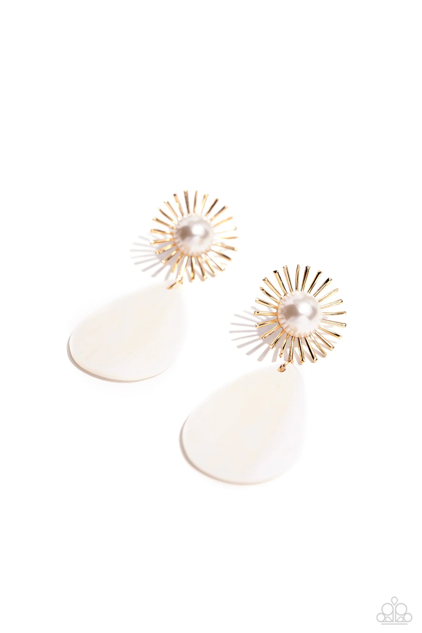 Paparazzi Sunburst Sophistication - Gold Post Earrings