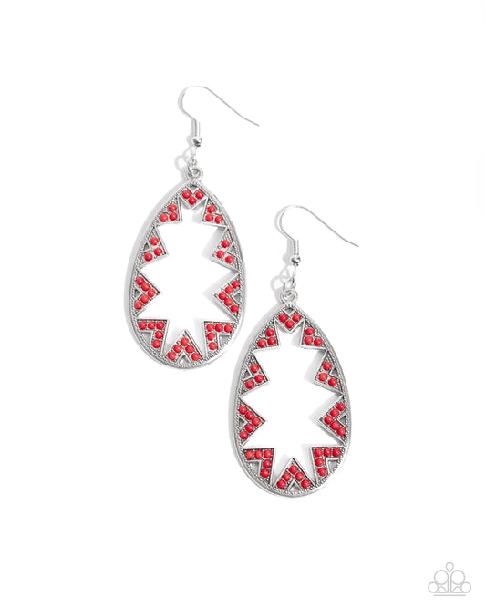 Paparazzi Wildly Wonderous - Red Earrings