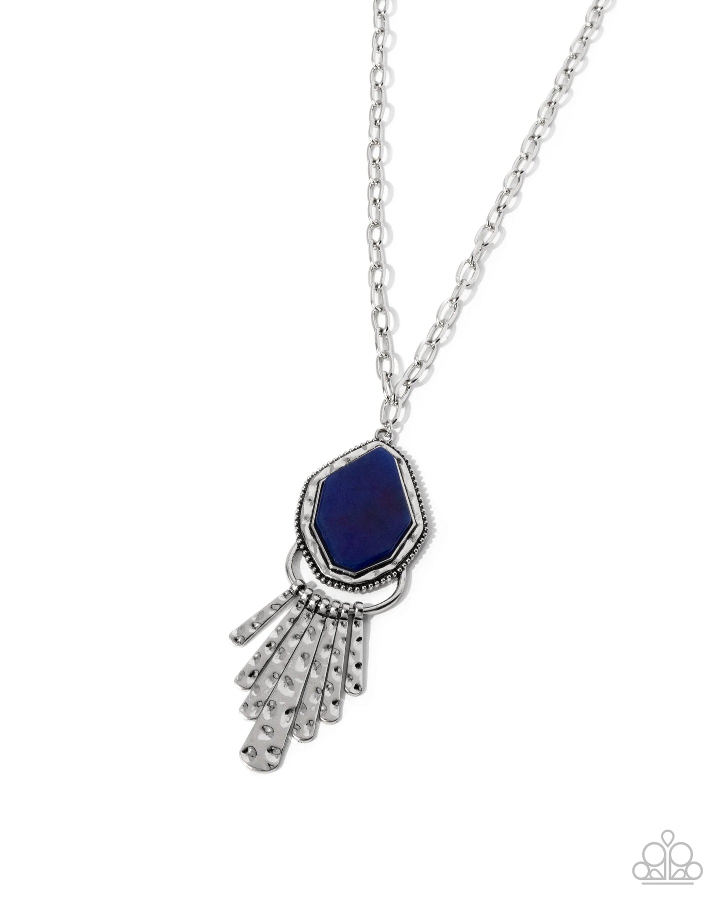 Paparazzi Stamped Statement Blue Necklace